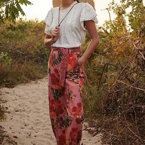 Floral Pink Women's Pants
